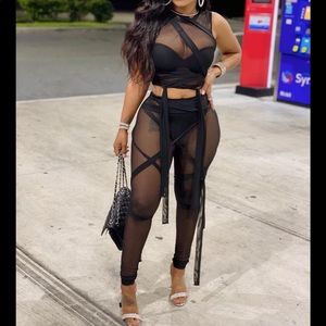 Cute black c-thru 2 piece